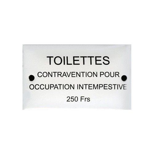 Plaque émaillée - ,