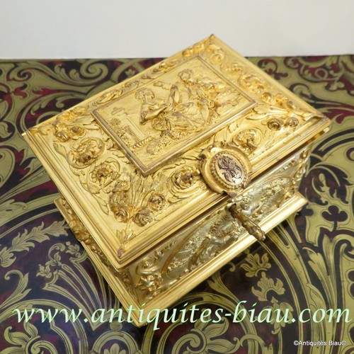 Boite bronze doré - boite,