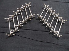 12 PORTE-COUTEAUX 4 BOULES ATOMIUM METAL ARGENTE T B ETAT