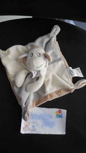 Doudou plat vache mouton - mouton, beige