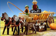 Playmobil -- Pièce de rechange -- Charrette -- 3735 --