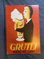 carton publicitaire Grutli Bière