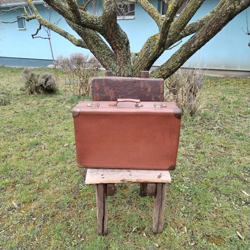 Valise vintage cuir - valise,
