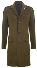 Manteau Long En Laine Olive