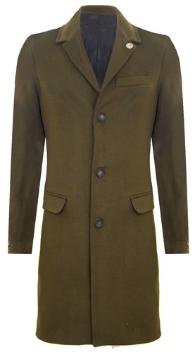 Manteau long laine olive - manteau,