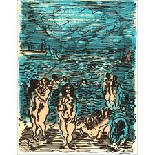 COTTAVOZ André - Lithographie originale "Paradis - 2" 27x20cm - 1962