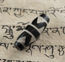 Dzi dent de Tigre Gzi   - amulette tibétaine sacrée-Talisman  7433