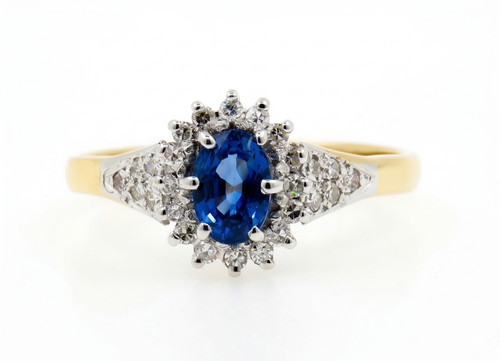Bague cluster 50ct saphir - bague,