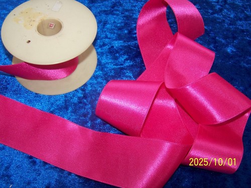 Ancien ruban satin double - satin,