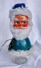 Ancienne Décoration Noël. Père Noël Bleu. Candy Container. Celluloïd.16 Cm. 1960