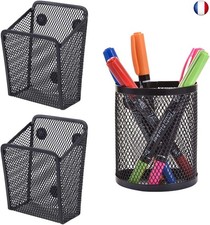 RoadLoo Porte Stylo Magnétique, 3 pièces Noir Maille Paniers de Rangement O