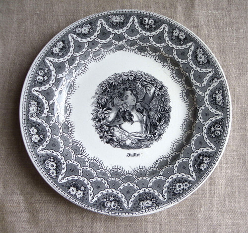 Assiette ancienne faïence - ancienne,