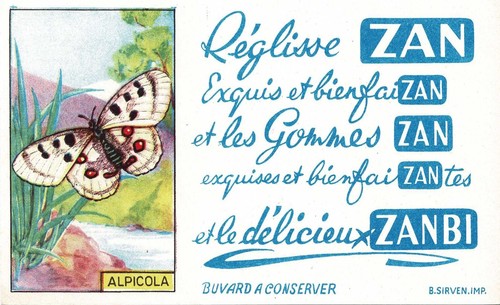 Buvard ancien reglisse zan - -,