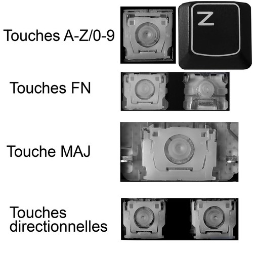 Touche clavier français - de,