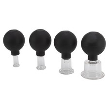 4Pcs Glass Cupping Set Black