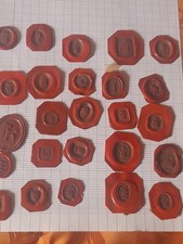 cachets de cire anciens lot de
