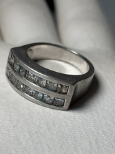 Imposante Bague De 10gr En Argent Massif 925 Et Pierre  , Vintage