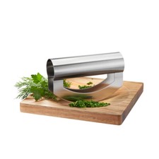 Set hachoir berceuse et planche à découper inox  20x20 cm