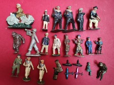Lot diverse figurine alu 1950 Quiralu Motard soldat musiciens Marins etc...