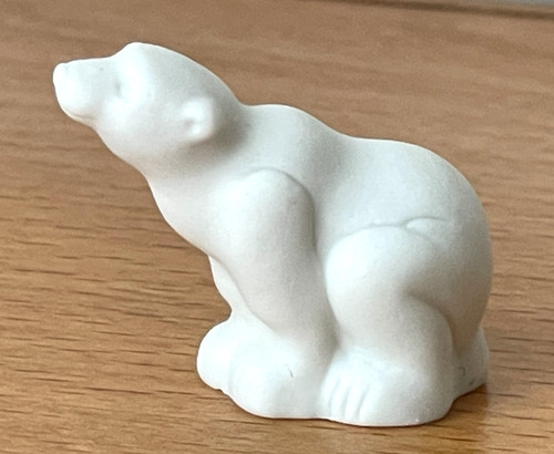 Rare fève mat ours - ours, blanc