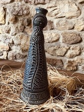 Frédéric WATTEEL Superbe et rare grand vase anthropomorphe en grès signé