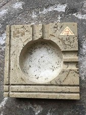 Cendrier en Travertin Vintage