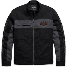 Veste HD toile Colorblock noir/gris Harley Davidson veste décontractée hommes
