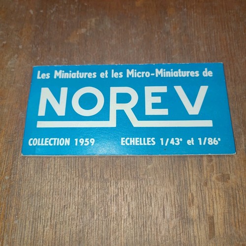 Ancien catalogue norev - norev, de