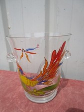 SEAU A GLACE "PAUL NAGEL" D' EPOQUE CONTEMPORAINE EN VERRE EMAILLE