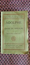 Adolphe Et Choix De Discours-