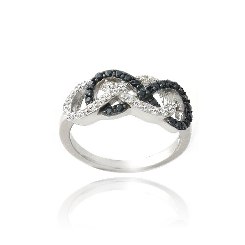 Argent sterling zirconium noir - sterling,