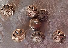 BOUTON GRELOT  ANCRE DE MARINE EN METAL  DIAMETRE 1 CM