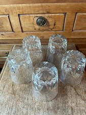 Superbe lot de 5 verres à Whisky en cristal , belle manufacture (Baccarat ?)