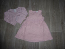 NEUF Lot Robe Crochet + Boléro Rose Pâle H&m - 2 Ans 