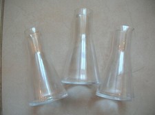 Lot de 3 instruments laboratoire éprouvette flacon verrerie tube de 15,5 cm