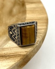 BGAC Bague chevalière acier