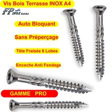 Vis Terrasses INOX A4 Bois Dur