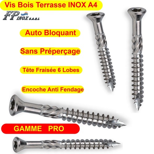 Vis terrasses inox bois dur - vis,