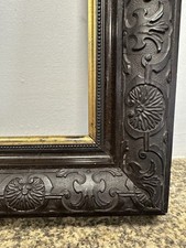 Cadre ancien 5P 5M à décors végétal Feuillure: 25 x 34 cm Vue: 23,5 x 32,5 cm