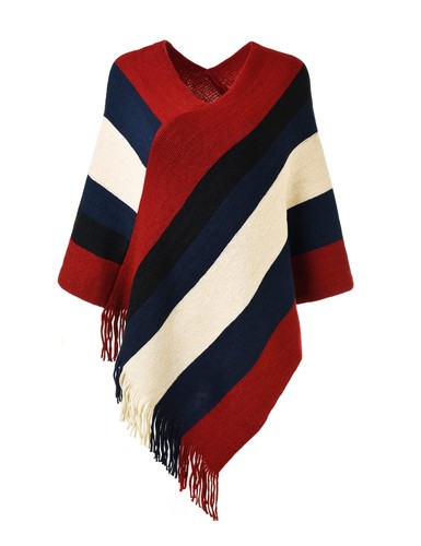 Joli poncho femme rayures - joli,