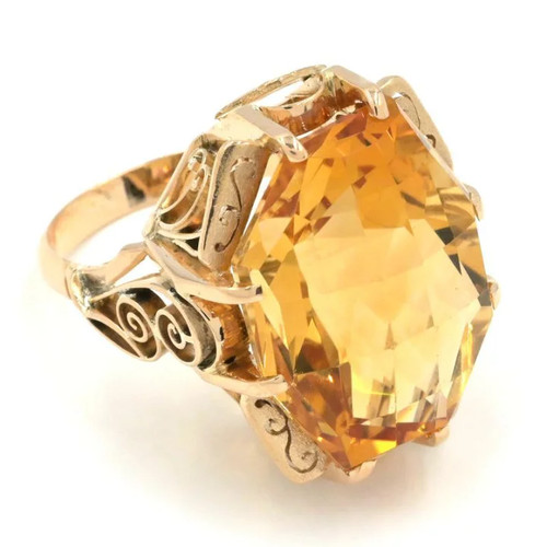 Bague rose 18k massive - en,