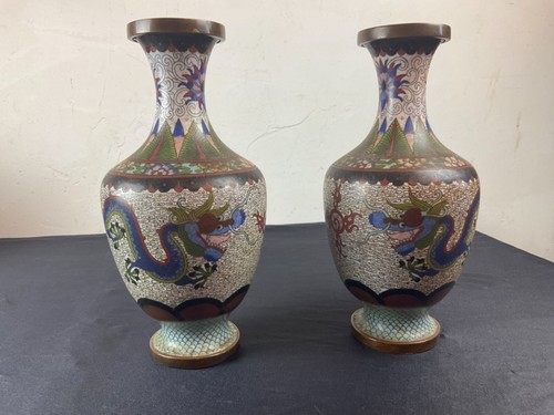 Paire anciens vases - d,