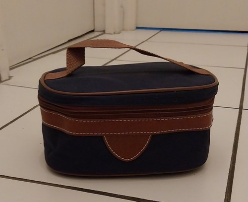 Petit vanity toile bleu - petit, en