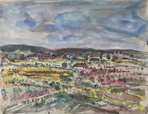 Roland dubuc aquarelle sur - aquarelle,