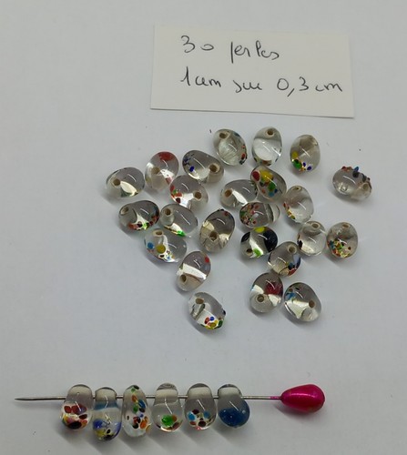 Lot perles en - de, verre