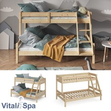 Lit mezzanine Lit superposé Lit pour enfant Everest naturel 120x200 cm VitaliSpa