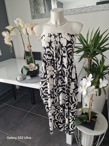 Une robe longue bustier - bustier, noir/