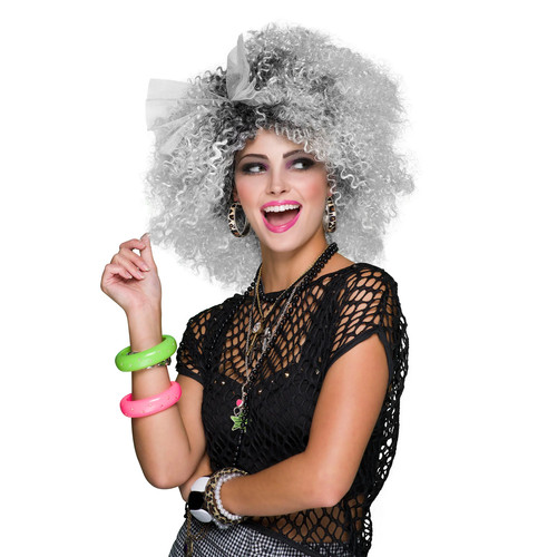 80s pop icon bicolore perruque - 80s,