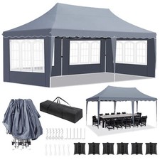 Gazebo 3x6m pavillon pliant tente de jardin tente de fête pavillon étanche...