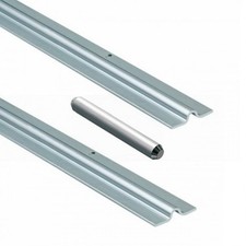 Lot de 2 rails à visser 289 portail coulissant et jonction - D15mm - L600cm COM
